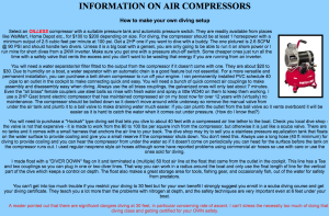 Hooka Air Compressors